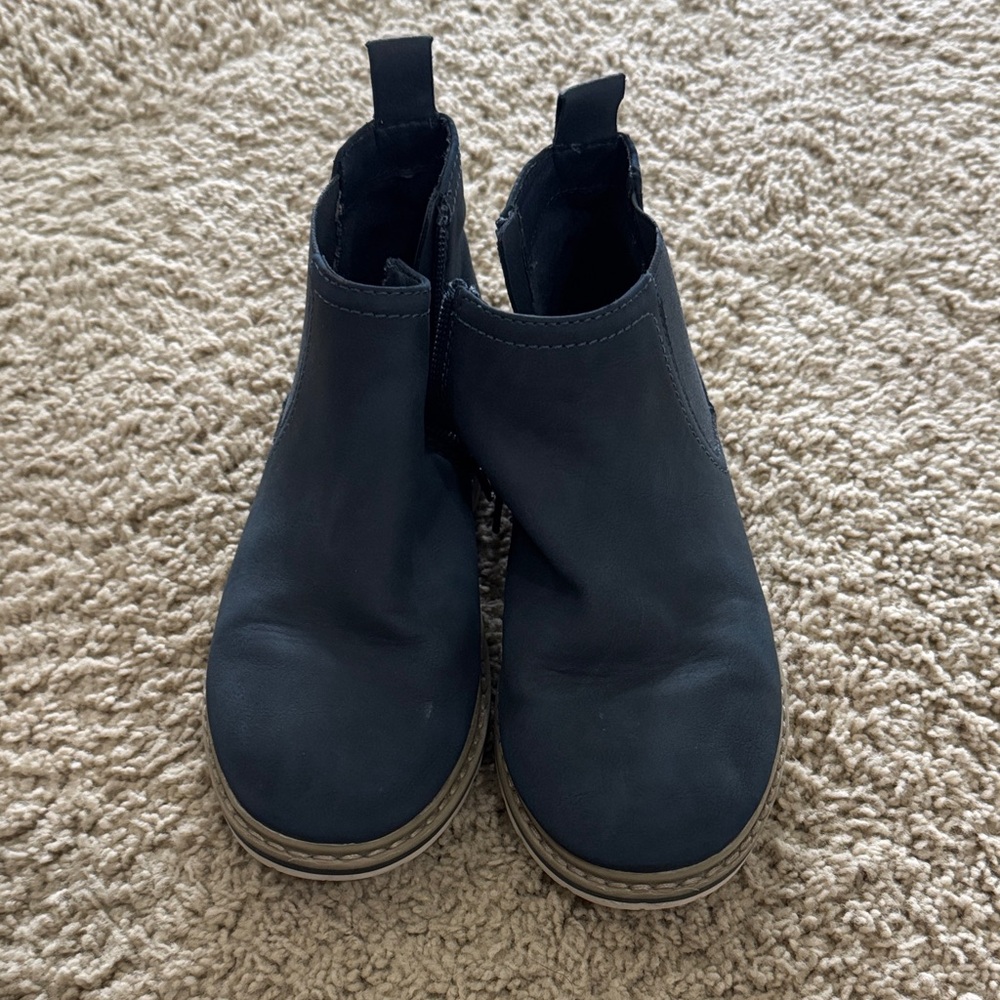 Kids Navy water resistant Chelsea Ankle Boots